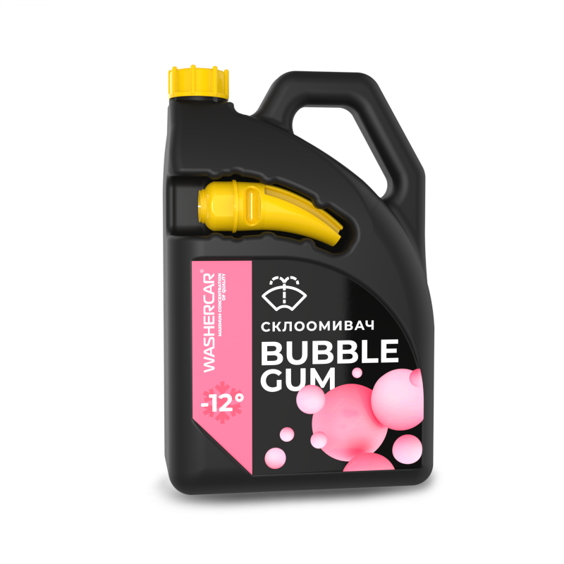 Стеклоомыватель зимний WASHERCAR SCREEN WASHER -12 °С Bubble Gum 4 л (10234)