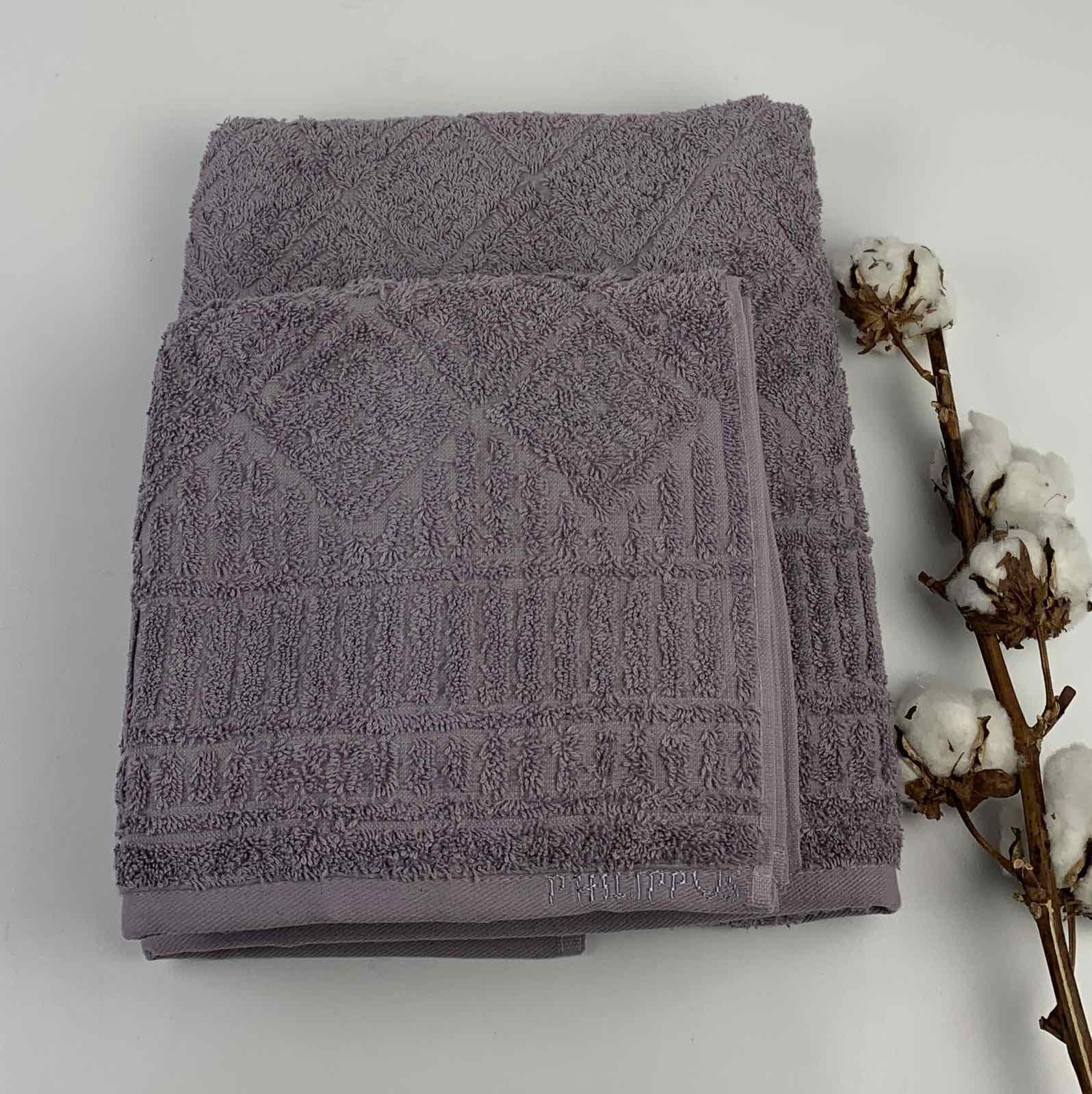 Набор полотенец Philippus Platinum Cotton Manila E991 2 шт. 70x140 см Лиловый (CN31266)