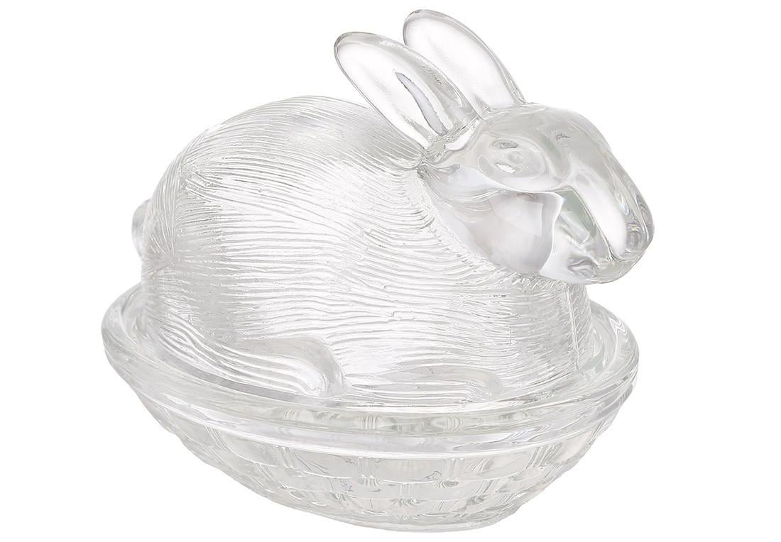 Конфетница BonaDi Кролик стеклянная Прозрачный (133-033)
