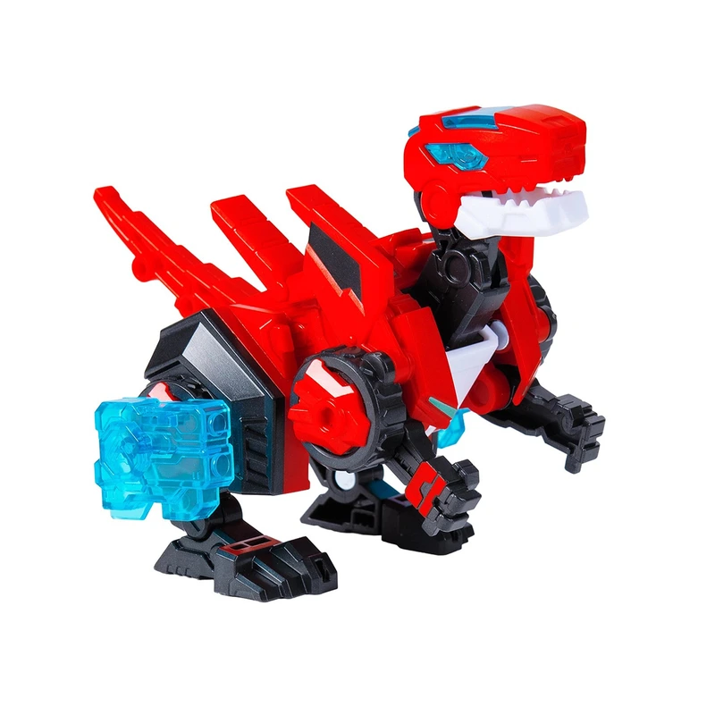 Динозавр трансформер DINOSTER ЧЕРВОНИЙ РАПТОР БОТ бокс для зберігання (21729)