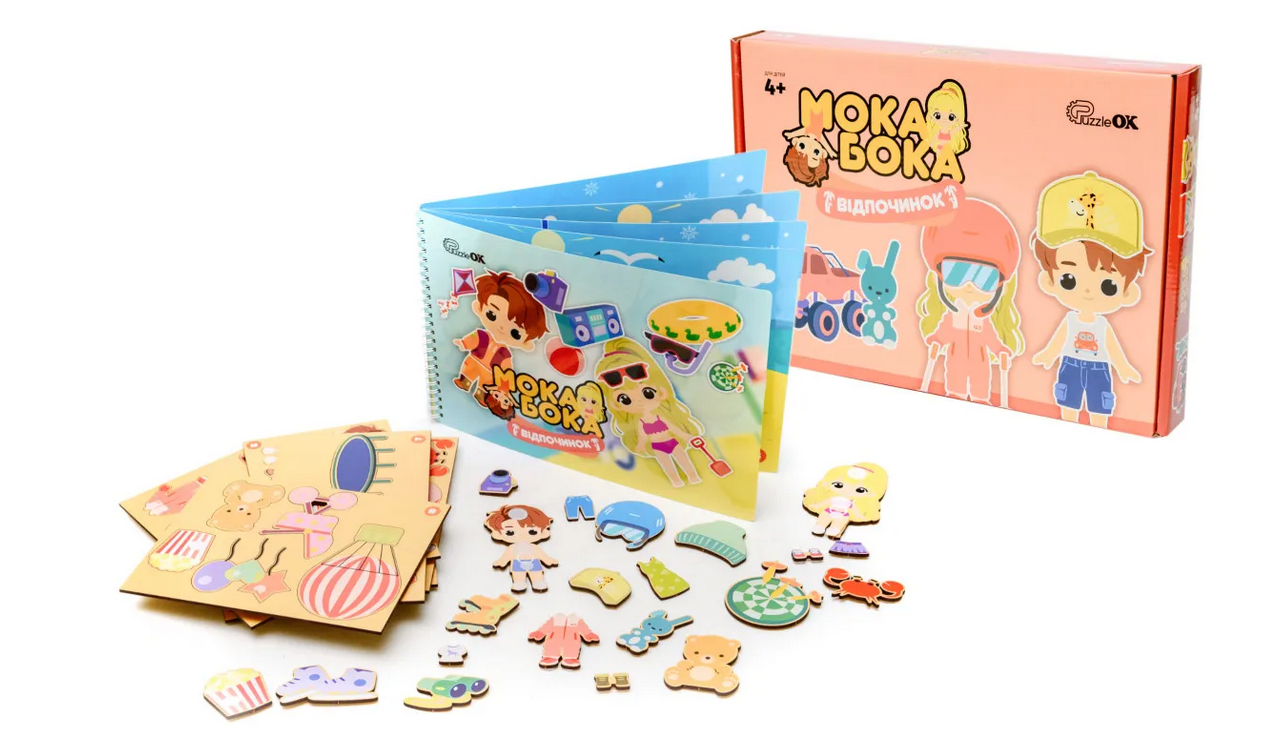 Дерев'яна гра з наклейками PuzzleOK Мока Бока Puz-88893 - фото 3 Дерев'яна гра з наклейками PuzzleOK Мока Бока Puz-88893 - фото 3