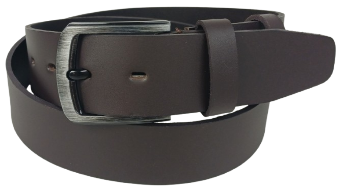 Ремень широкий мужской под джинсы Skipper 4,5 см Темно-коричневый