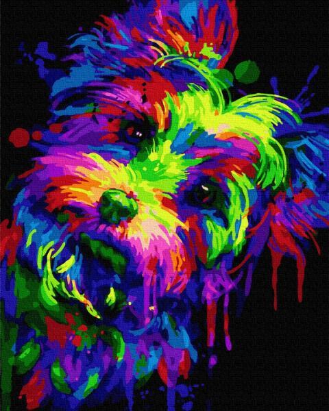 Картина по номерам Brushme Неоновая болонка 40x50 см (GX37760)