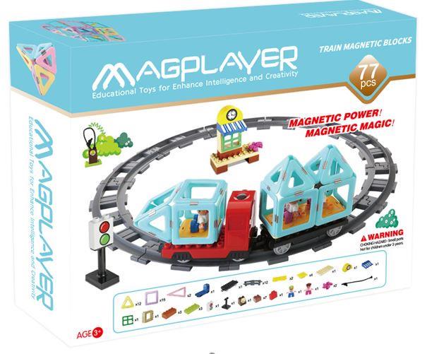 Конструктор Magplayer Поезд 77 деталей (MPH2-77)