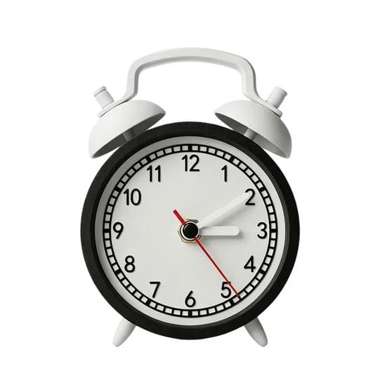 Часы-будильники настольные ретро Modern Minimalist Alarm Clock Черно-белые (RE-987)