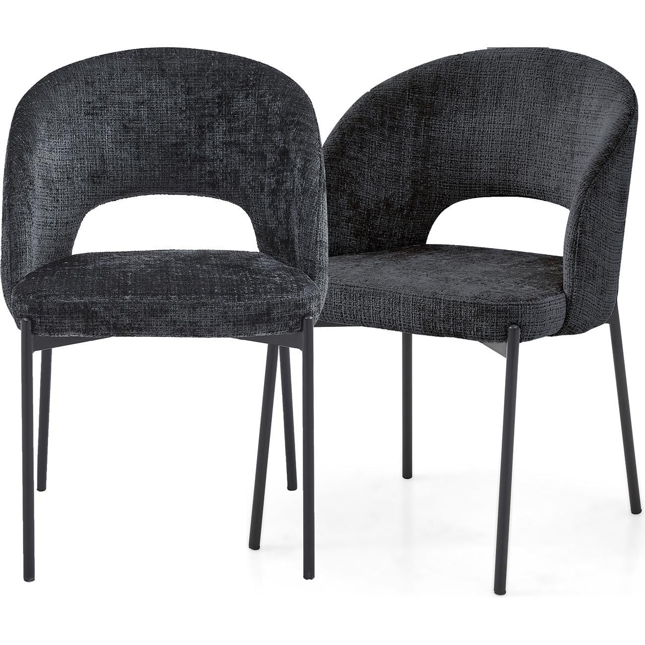 Комплект из 2-х обеденных стульев Eric с подлокотниками Stone orchid charm black base (13842) Комплект из 2-х обеденных стульев Eric с подлокотниками Stone orchid charm black base (13842)
