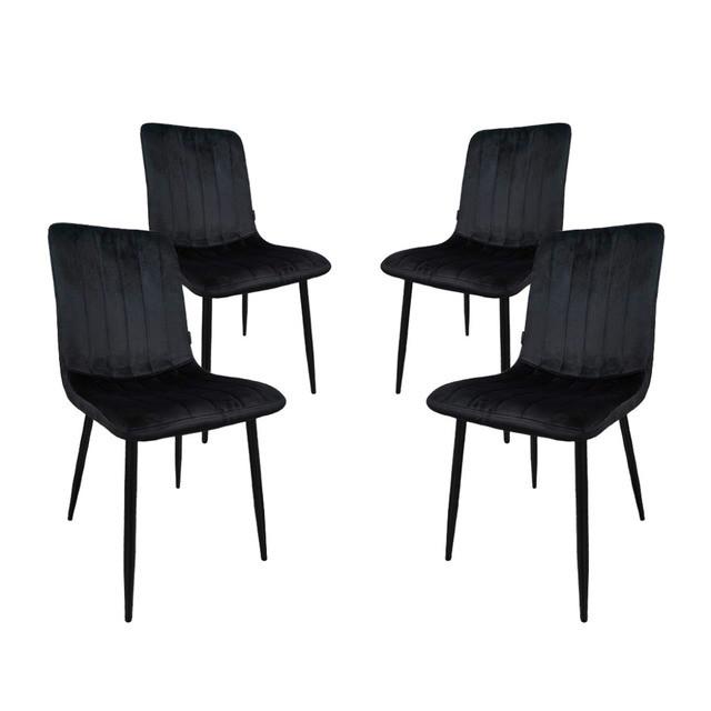 Кресло-стул для кухни/гостиной/бара Bonro B-423 4 шт. Черный (2522928457)