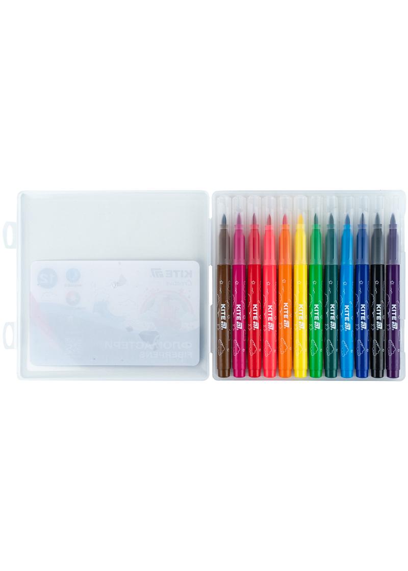 Фломастери-пензлі KITE Creative 12 кольорів (K-1150) - фото 3 Фломастери-пензлі KITE Creative 12 кольорів (K-1150) - фото 3