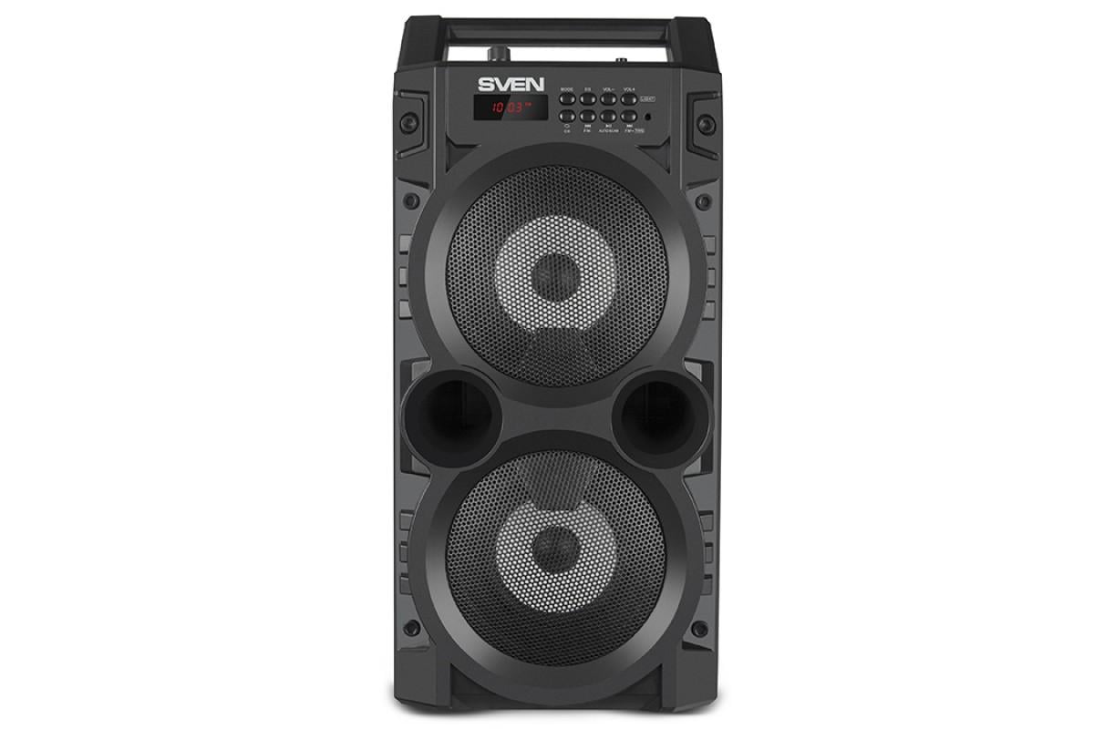 Система акустическая Sven PS-440 20 Вт Bluetooth/подсветка/караоке/FM Black (440) - фото 3