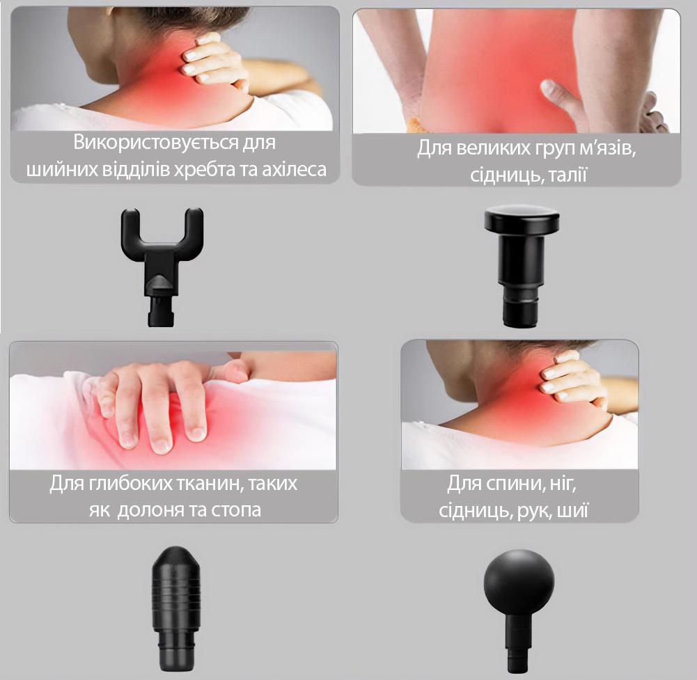 Перкуссионный массажер для тела и мышц Gyro Muscle Mini Gun Massager Black (4657556) - фото 9 Перкуссионный массажер для тела и мышц Gyro Muscle Mini Gun Massager Black (4657556) - фото 9