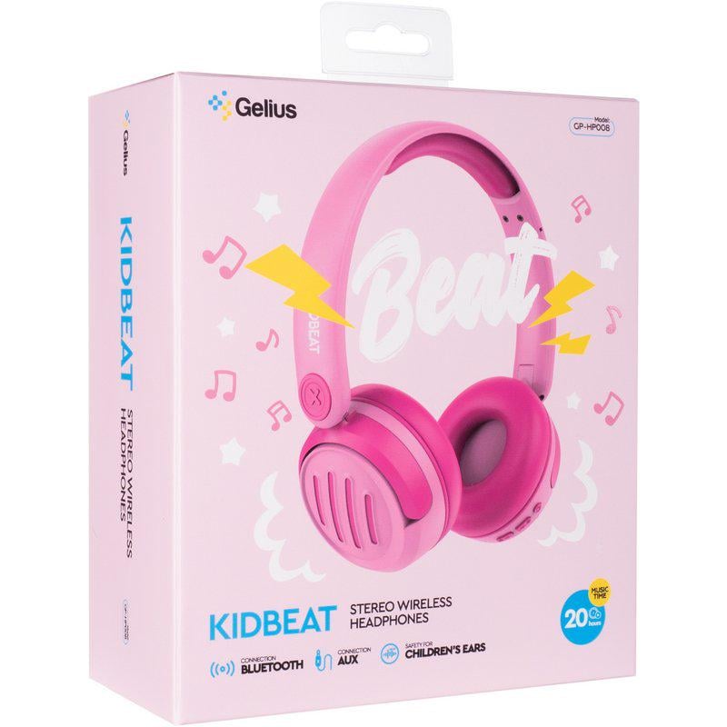 Наушники детские беспроводные Gelius KIDBeat GP HP-008 Pink (101286) - фото 10 Наушники детские беспроводные Gelius KIDBeat GP HP-008 Pink (101286) - фото 10