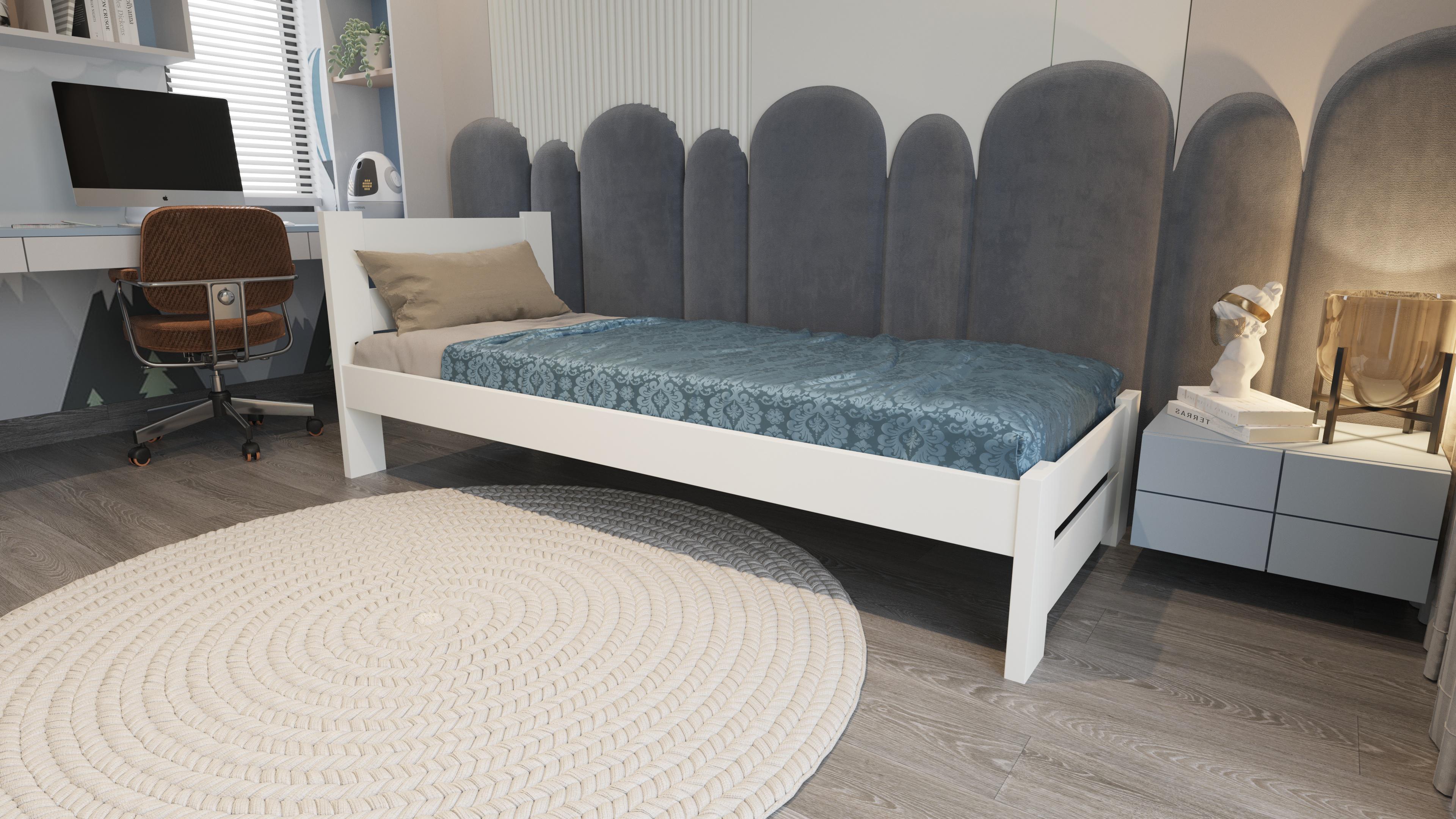 Кровать односпальная Модена Viant 90x200 см Белый