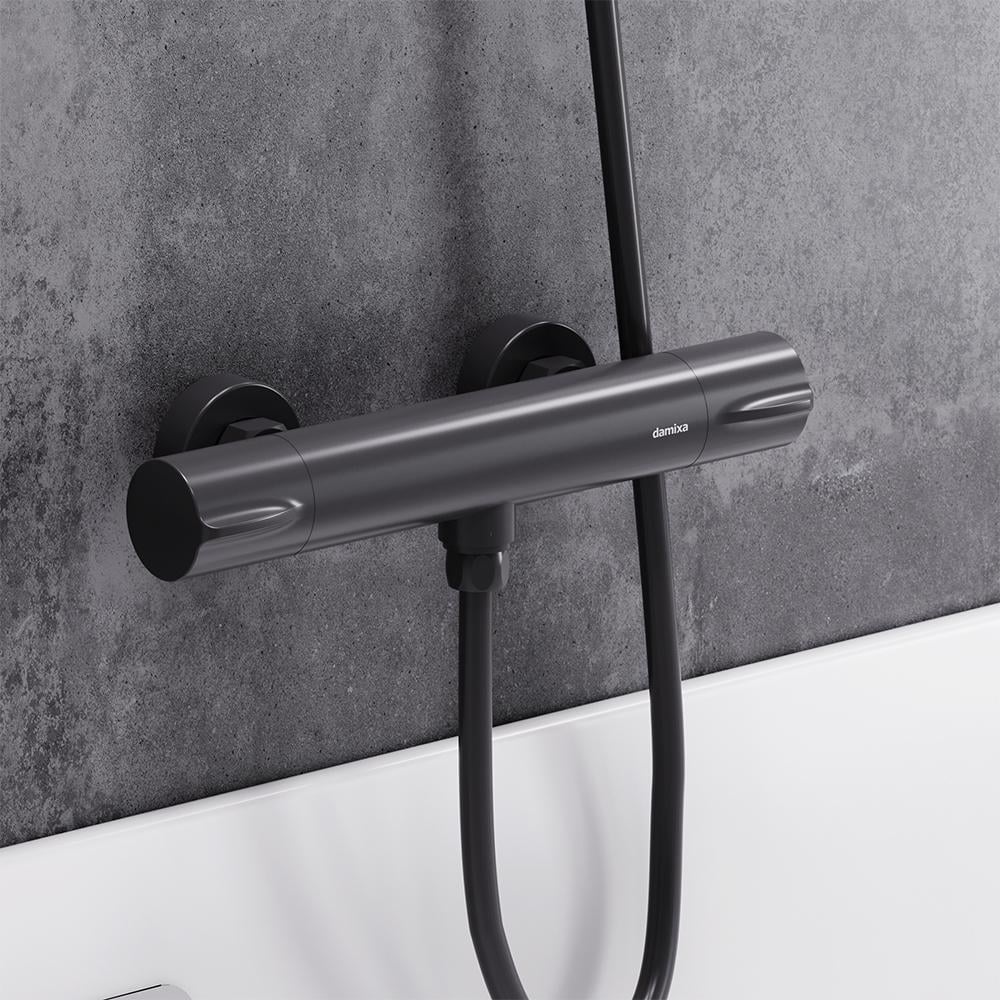 Смеситель для душа Damixa Scandinavian Pure 366000300 с термостатом Черный (175445) - фото 4