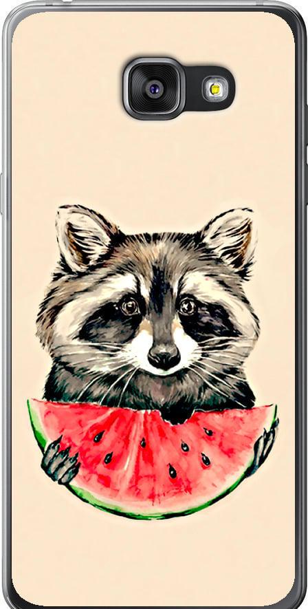 Чехол на Samsung Galaxy A7 (2016) A710F Енотик с арбузом (4605t-121-42517)