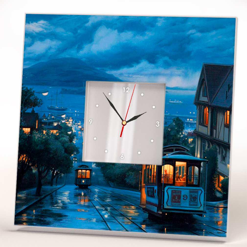 Часы настенные интерьерные WonderCloud Сан Франциско 260x260 мм (C03740)