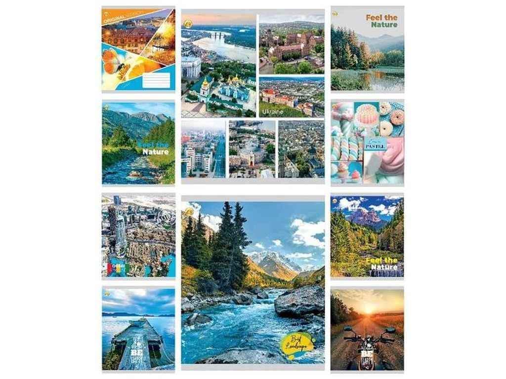 Тетрадь в клетку Тетрада 96 л. 10 шт. твердая ТЕ41703 Микс 2 (1064099)