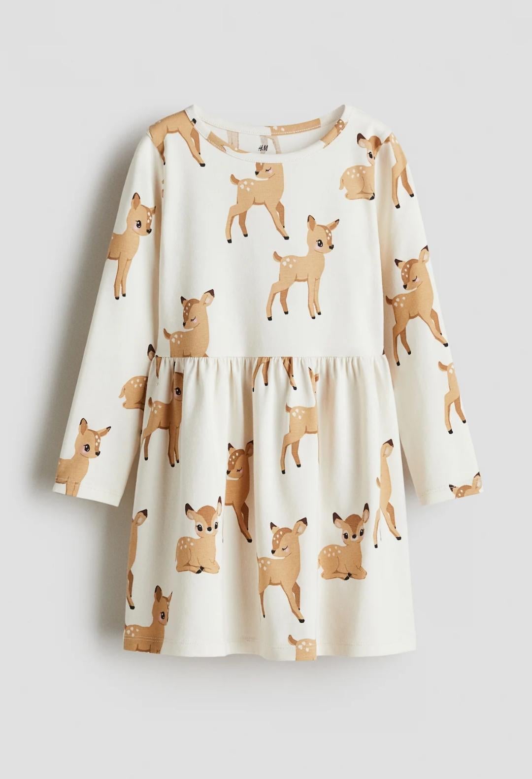 Сукня дитяча бавовняна для дівчинки H&M 110-116 см Молочний (25120303C)