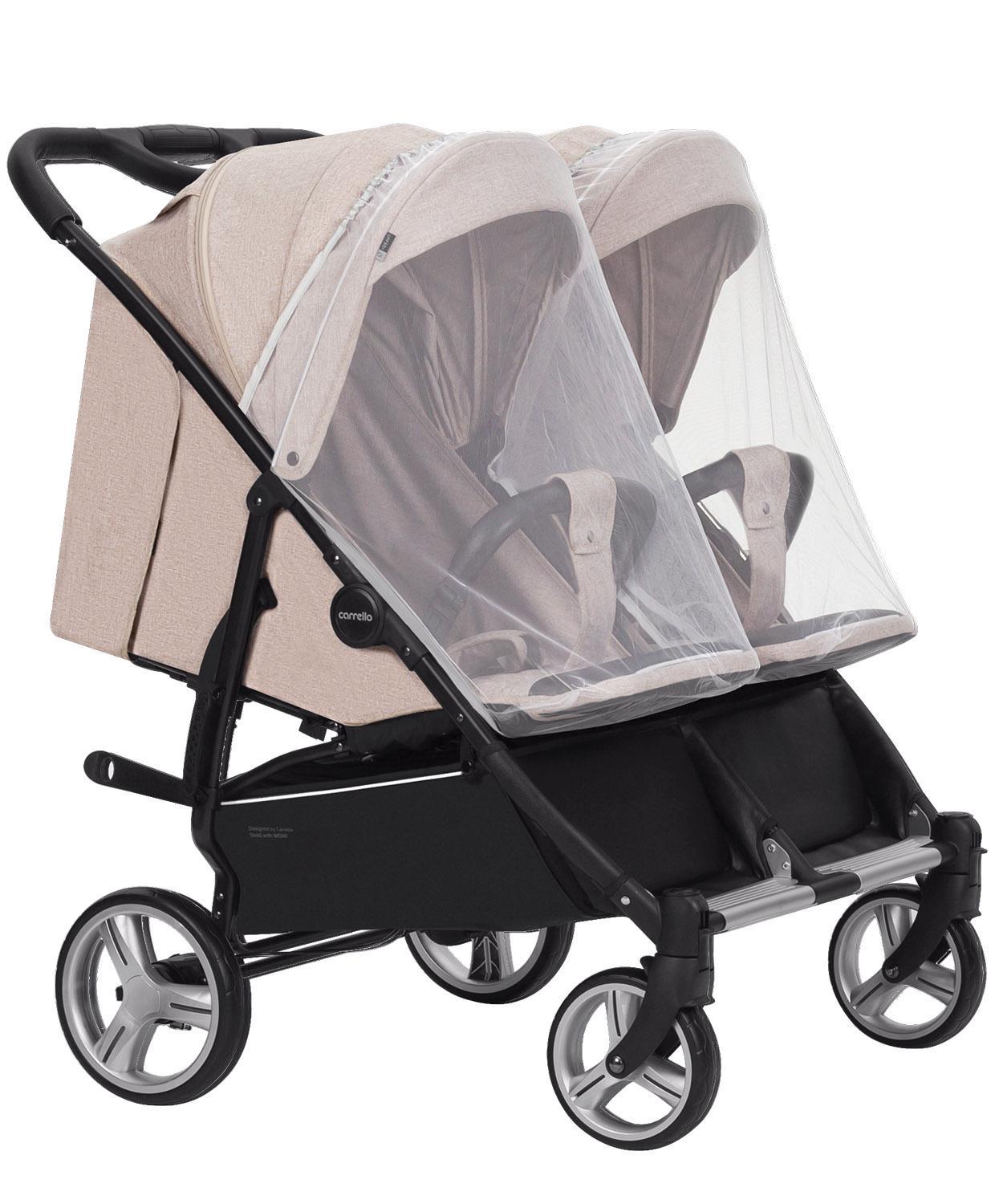 Коляска Carrello Connect для двойни с люлькой Cotton Beige (CRL-5502/1) - фото 5