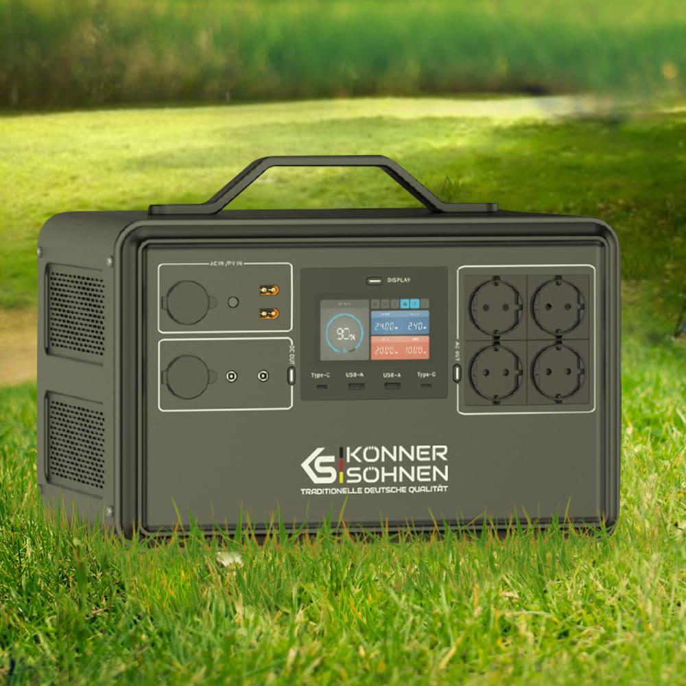 Станція зарядна Konner&SohnenKS 2400PS LiFePO4 2240 Вт/год 50 Ач 14x3,2 В 4000 циклів 80% DOD 2400/4800 Вт (00017203) - фото 3