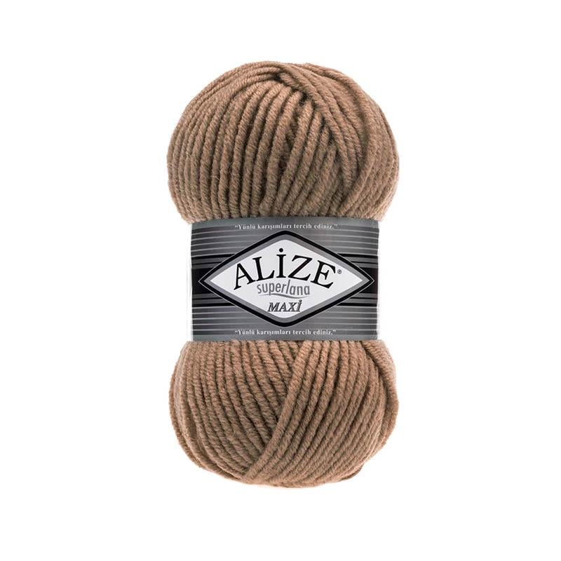 Пряжа Alize SuperLana Maxi 466 Темно-бежевий