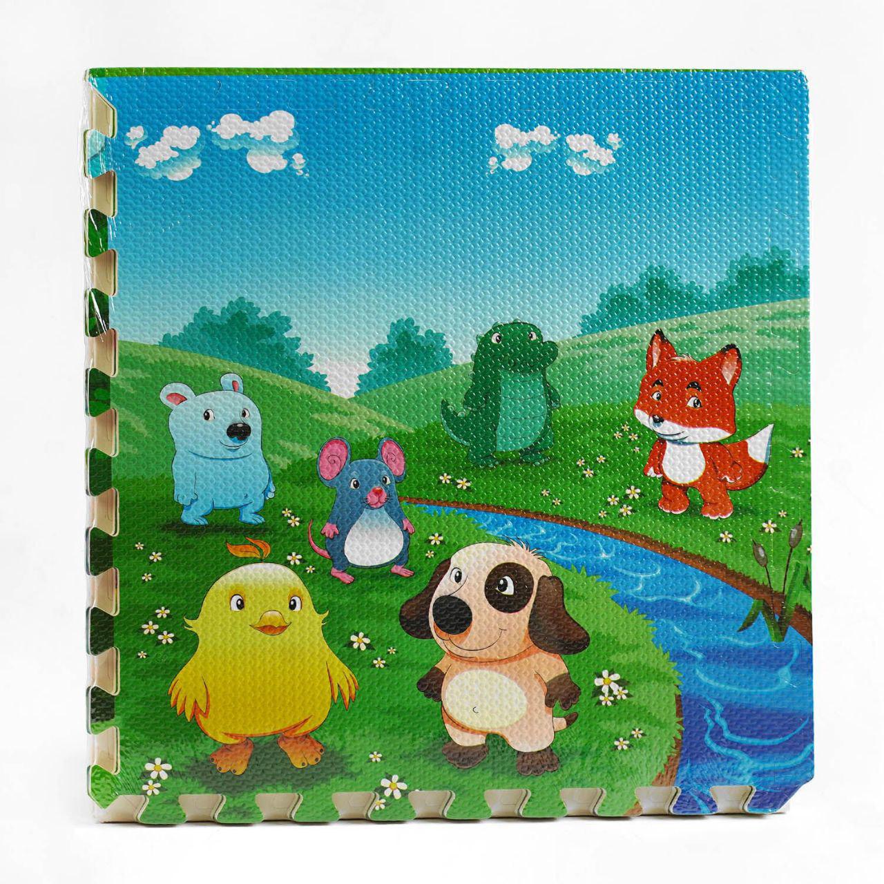 Развивающий коврик-пазл для детей с массирующим эффектом (22639538)