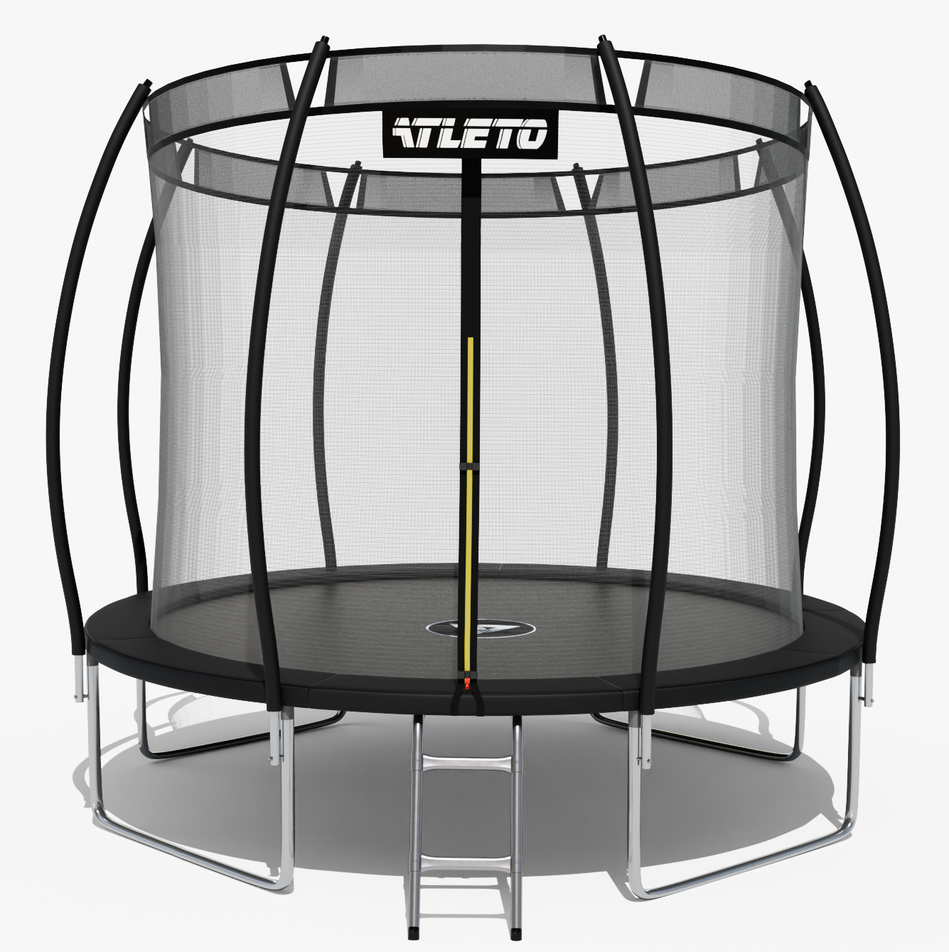 Батут Atleto с внутренней сеткой 374 см Черный (5104)
