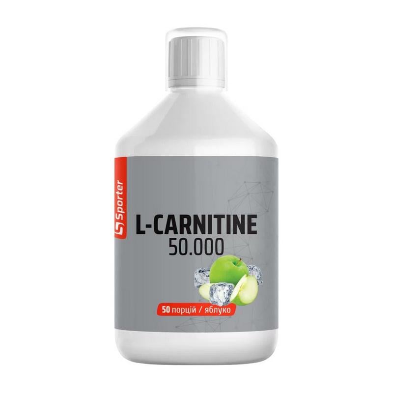 L-карнитин жидкий тартрат Sporter L-Carnitine 50.000 Liquid 500 мл Яблоко