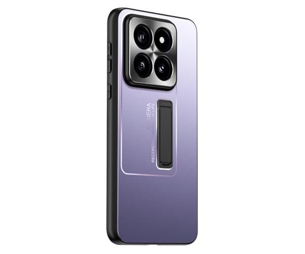 Чехол-накладка Omeve Stand TPU+Metal для Xiaomi 14 Pro Фиолетовый