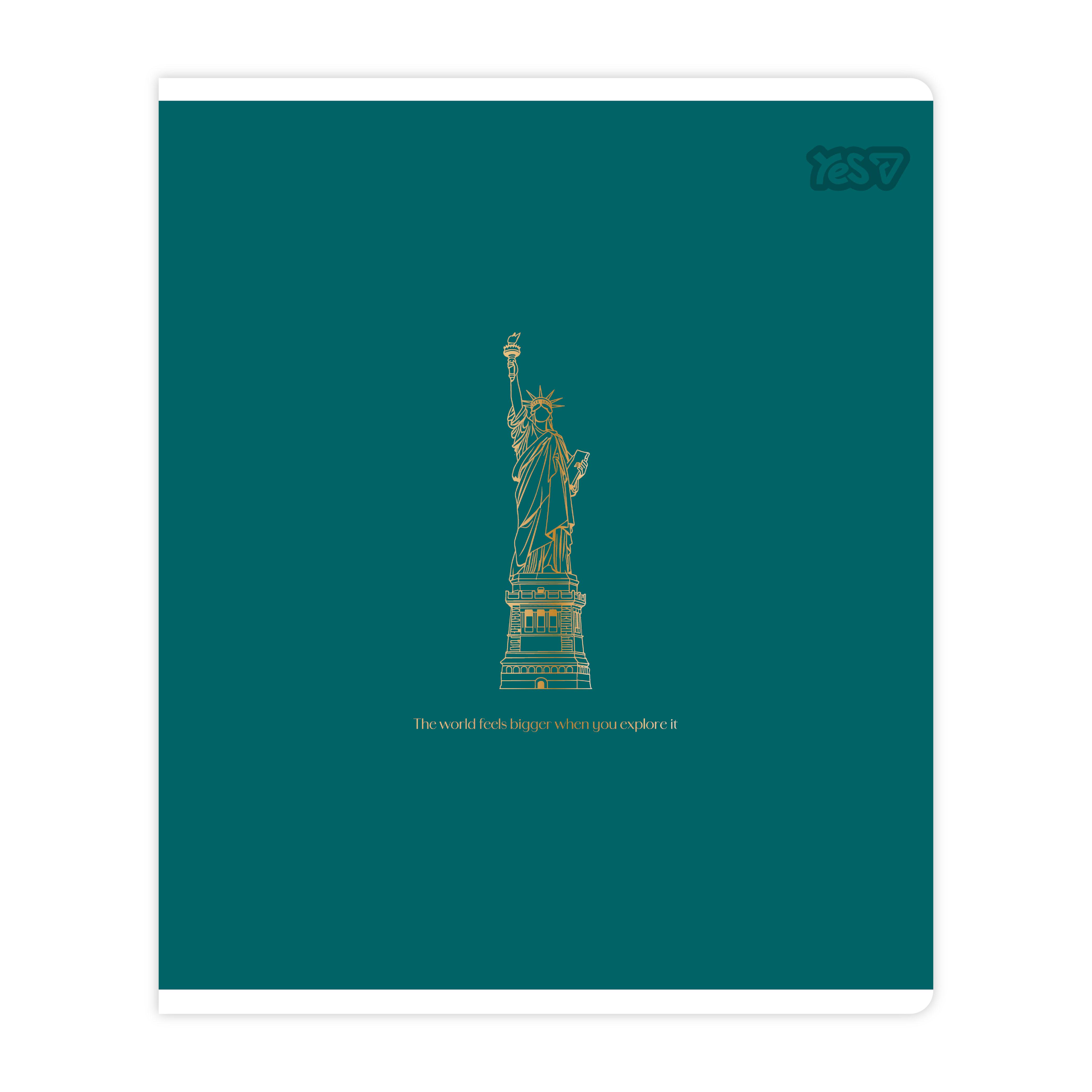 Тетрадь школьная YES Urban клетка 96 л. Gold (768559)