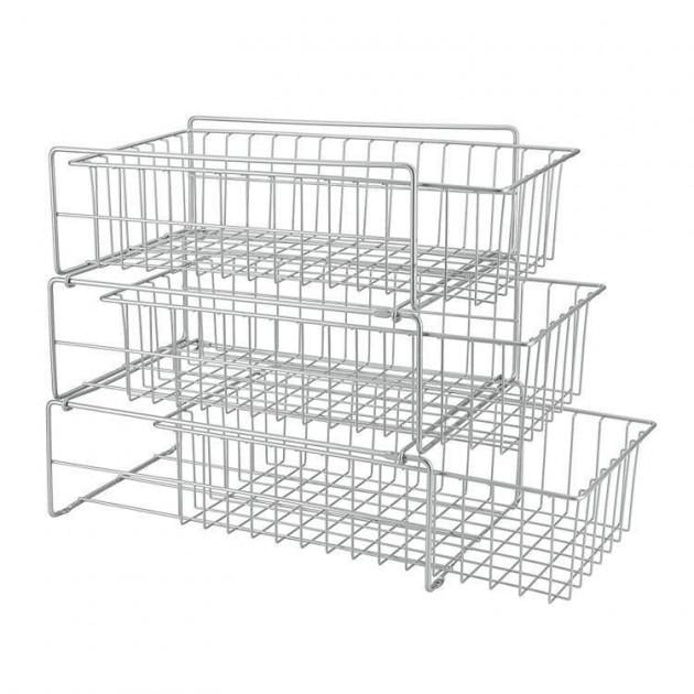 Полка Metaltex 27х48х44 см серый металлик покрытие Polytherm (365013)