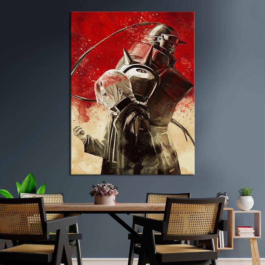 Настенний декор Аниме-герой и робот 80x60 см (YA-31)