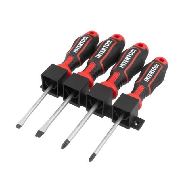 Набір викруток Storm Intertool 4 одиниці SL5,0х100 мм SL6,0х100 мм PH1х100 мм PH2х100 мм (VT-3434)