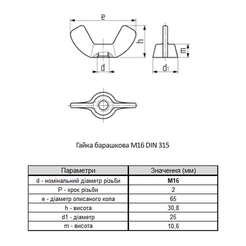Гайка барашковая Metalvis М16 DIN315 сталь 5 шаг 2 цинк 5 шт. Белый (6K20000006K1620000) - фото 2 Гайка барашковая Metalvis М16 DIN315 сталь 5 шаг 2 цинк 5 шт. Белый (6K20000006K1620000) - фото 2