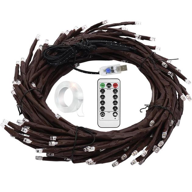 Гирлянда LED Ветка USB пульт 8 режимов 2,3 м Теплый белый - фото 5 Гирлянда LED Ветка USB пульт 8 режимов 2,3 м Теплый белый - фото 5