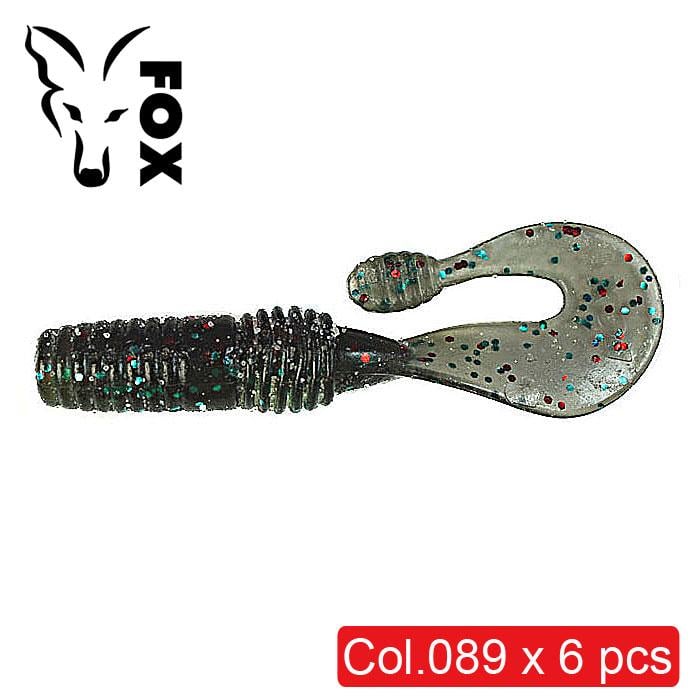 Силіконовий твістер Fox Grubber №089 їстівний 9 см 6 шт. Electric marsh (6018)