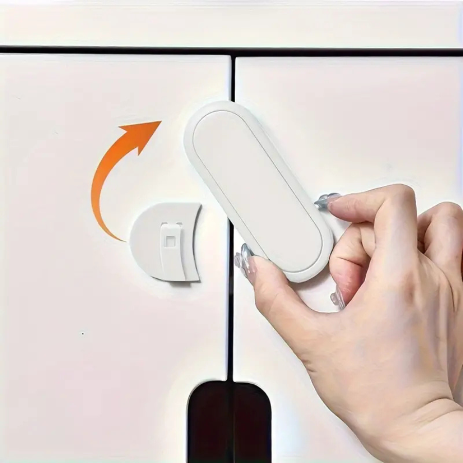 Комплект блокаторів для дверцят та шухляд дитячий захист для будинку з фіксатором 5 шт. Білий (50010/5) - фото 10 Комплект блокаторів для дверцят та шухляд дитячий захист для будинку з фіксатором 5 шт. Білий (50010/5) - фото 10