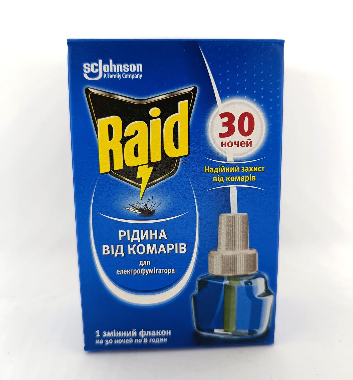 Жидкость от комаров для электрофумигатора Raid 30 ночей (2182500649)