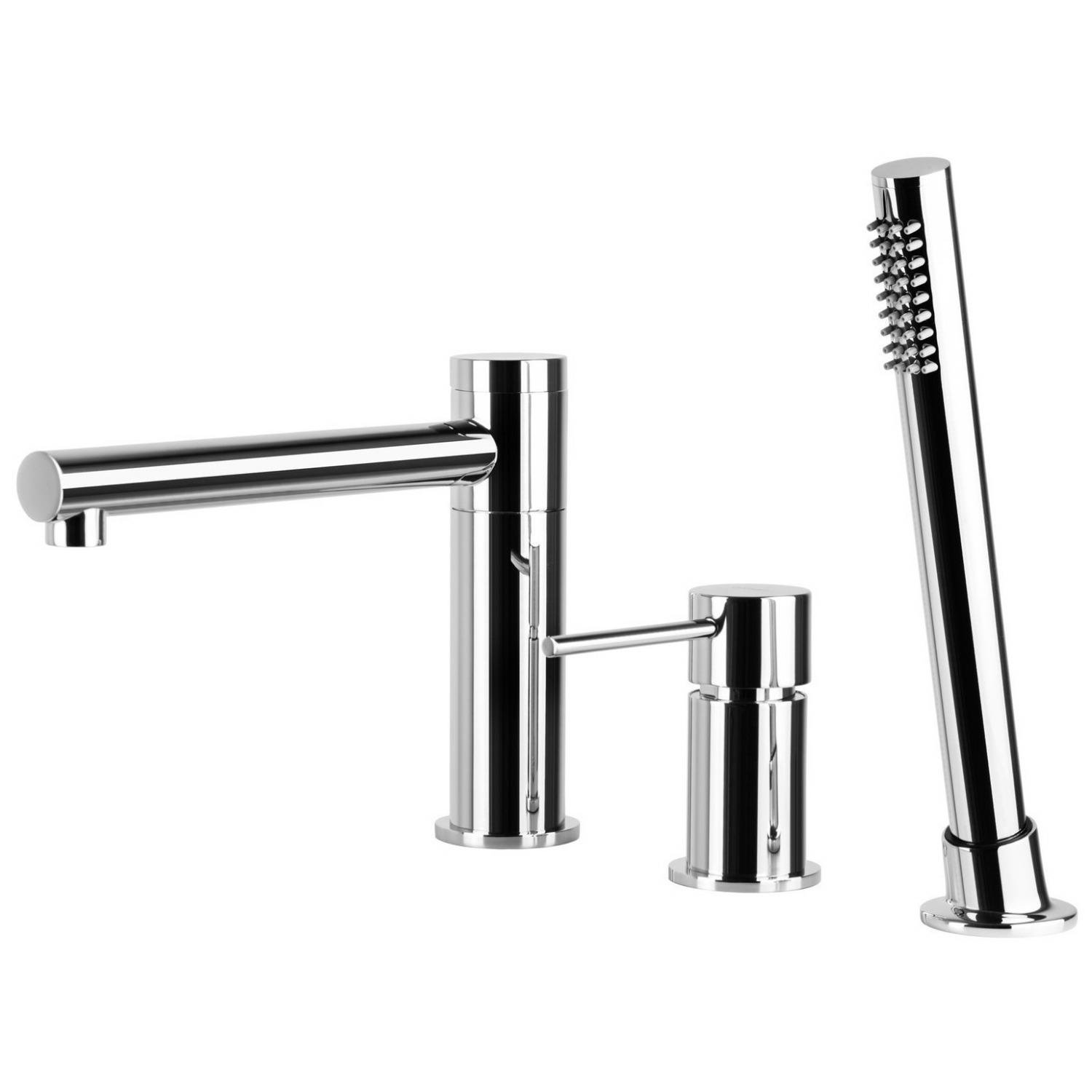 Смеситель на борт ванны Corsan LUGO CMB7542CH reac-10000000047 на три отверстия Хром (158766)