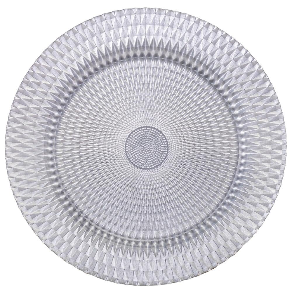 Набір тарілок скляних Геометрія 6 шт. 33 см (9158-006)