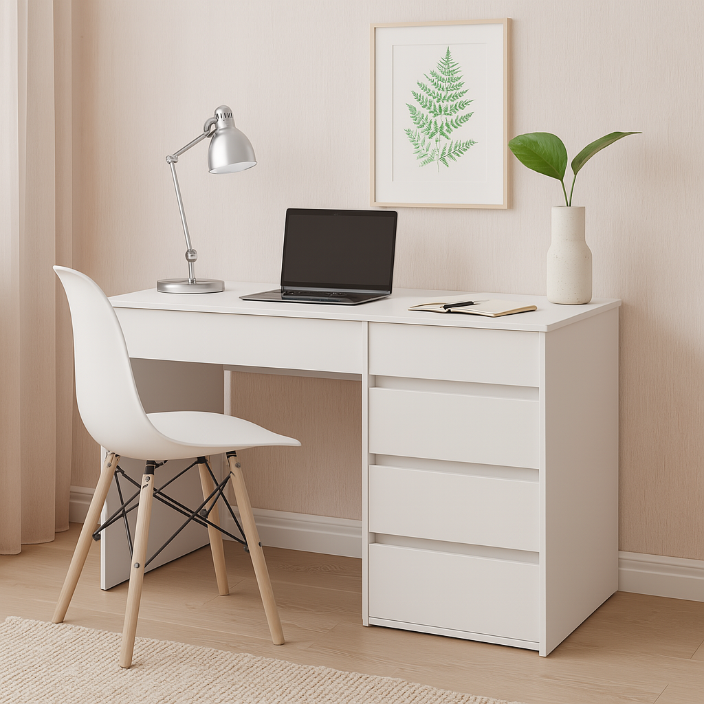 Стіл письмовий СП7 5Я SENAM 780х1100х600 мм ДСП Білий - фото 1 Стіл письмовий СП7 5Я SENAM 780х1100х600 мм ДСП Білий - фото 1