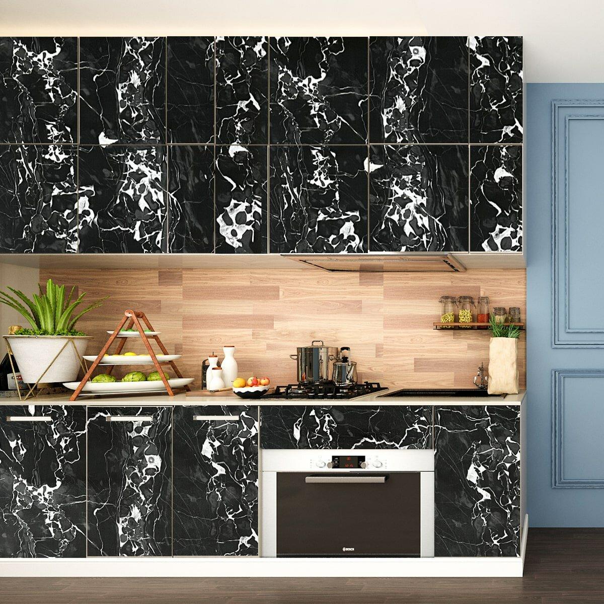 Пленка самоклеящаяся 0,45х10 м х0,07 мм Черный мрамор с белым SW-00001280 - фото 5 Пленка самоклеящаяся 0,45х10 м х0,07 мм Черный мрамор с белым SW-00001280 - фото 5