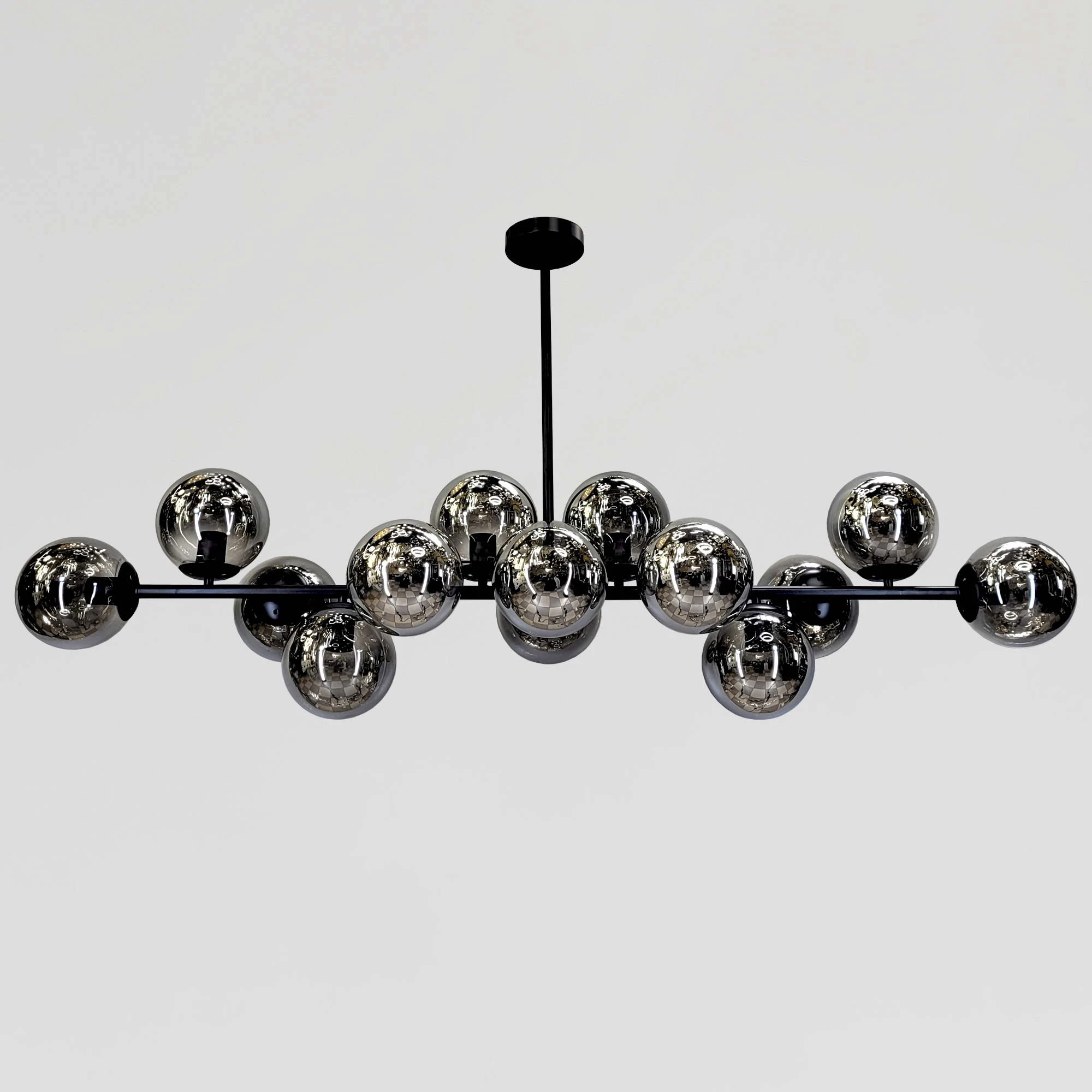 Люстра Orion Smoke стеклянная на 14 ламп E27 (2086/14BK)