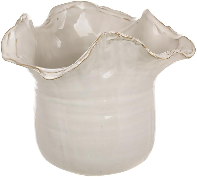 Ваза керамическая Бутон 19 см Бежевый