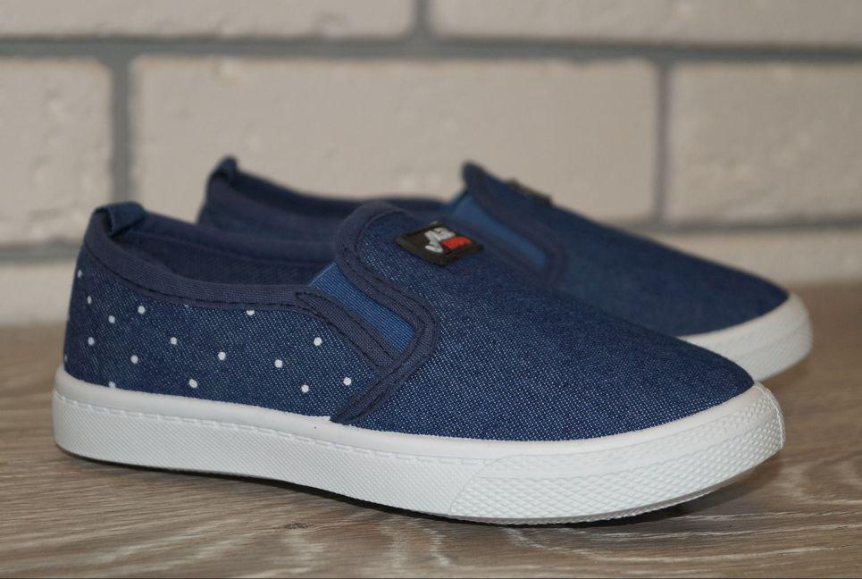 Сліпони дитячі джинсові Blue Rama р. 28 16 см Темно-синій (31538-28) - фото 6