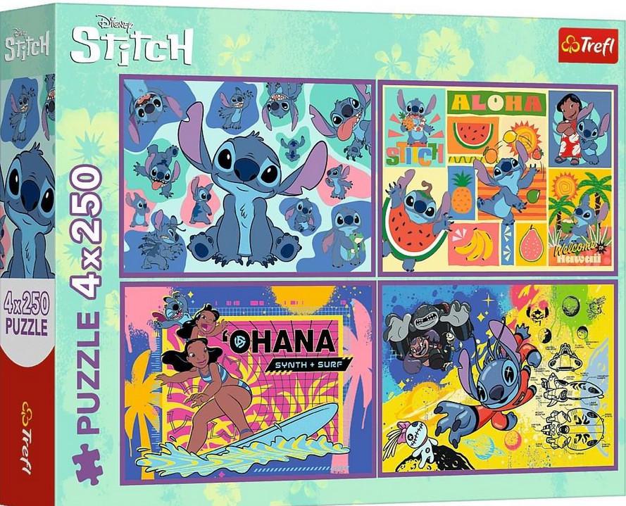 Пазл Trefl Удивительный Стич Лило и Стич 4х250 эл. Пазл Trefl Удивительный Стич Лило и Стич 4х250 эл.