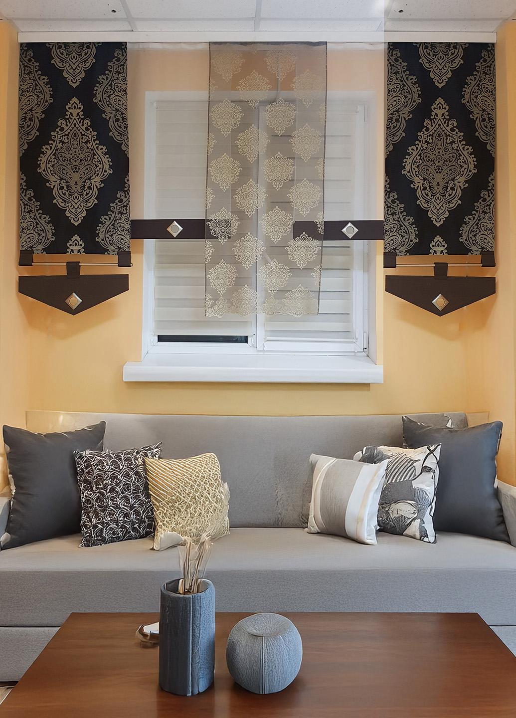 Комплект панельных занавесок Firanka Damask 250 см Венге (22_4п)