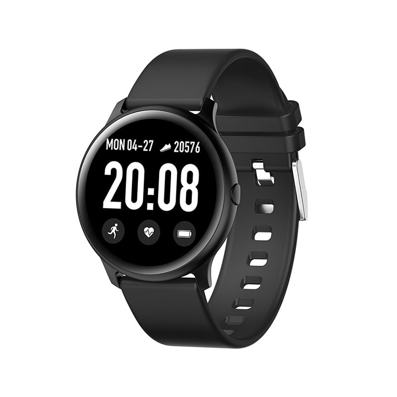 Cмарт-браслет SUNROZ KW19 з тонометром 1,3" Чорний (SUN8238)