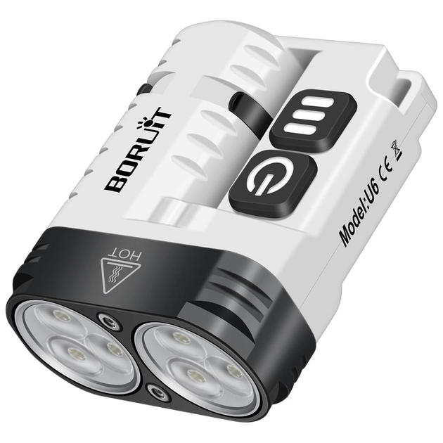 Фонарь аккумуляторный Boruit U6 SST20 EDC 20W 1600lm Type-C 18350 на 1100 mAh IP68 Белый (BORUIT-U6SST20)