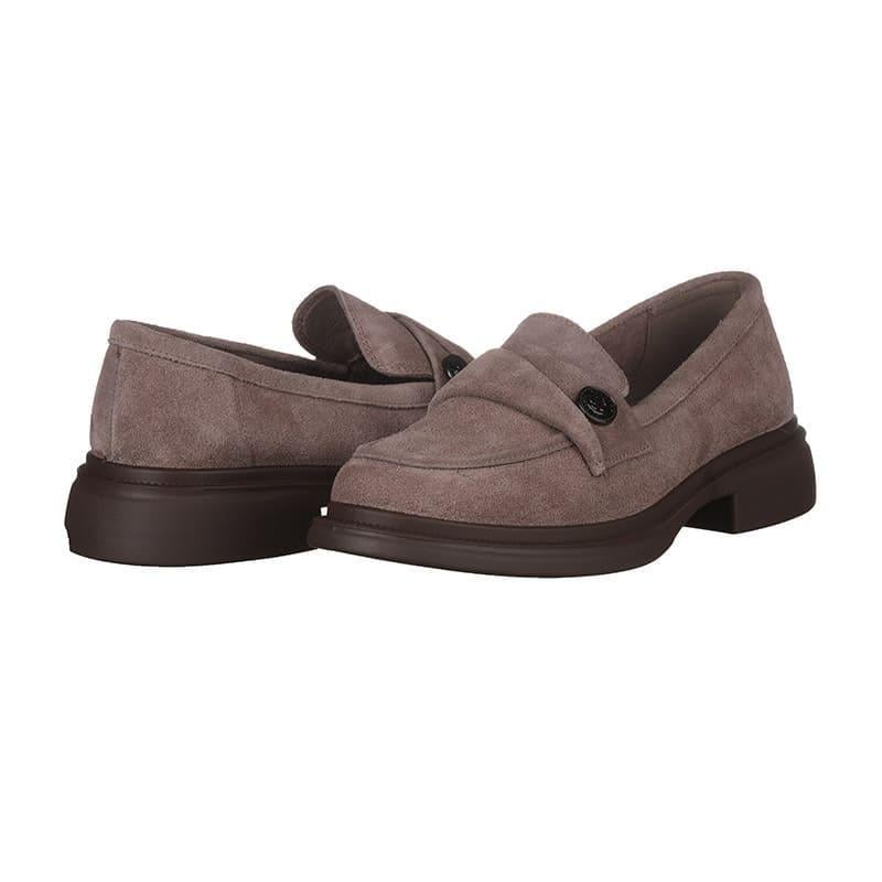 Лоферы женские PLPS AA02-5 замшевые р. 39 Серый (90152)