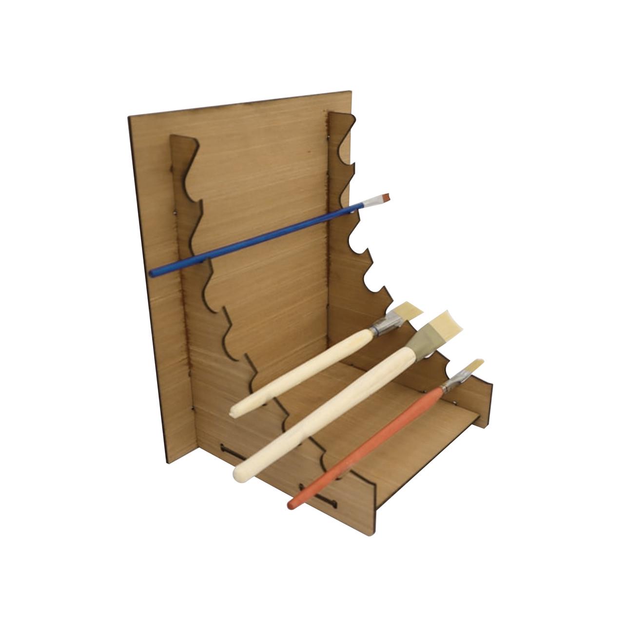 Органайзер для кисточек WoodCraft из дерева 23х16х21 см (a406)